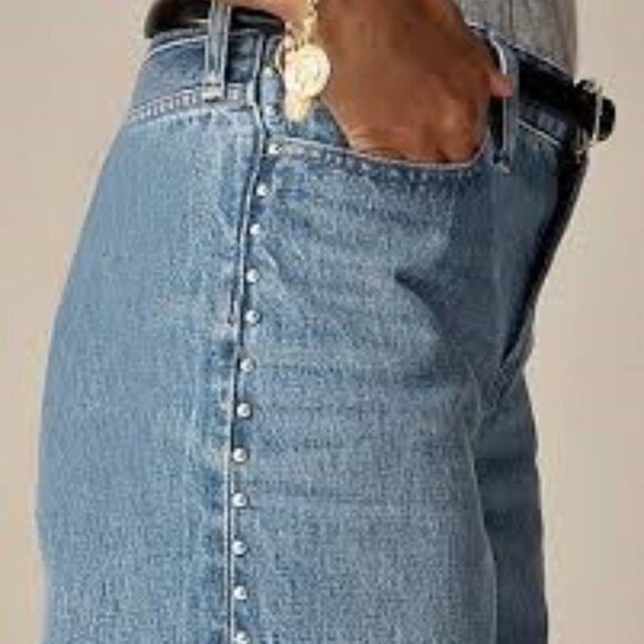 Jcrew Studded lower-rise wide-leg jean in 1984 rigid, NWT, size 29 - Picture 4 of 6